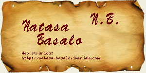 Nataša Basalo vizit kartica